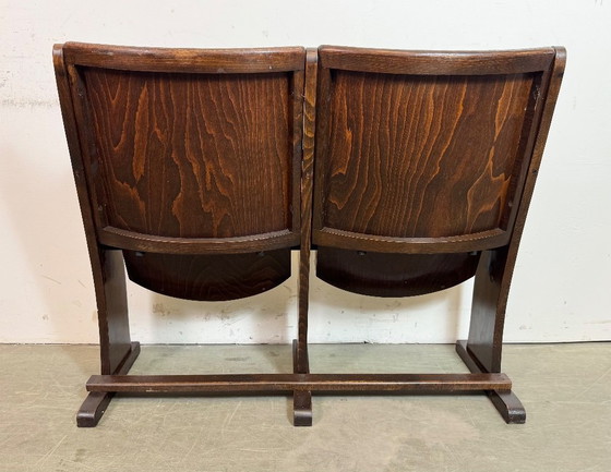 Image 1 of Vintage tweezits bioscoopbank van TON, jaren 60