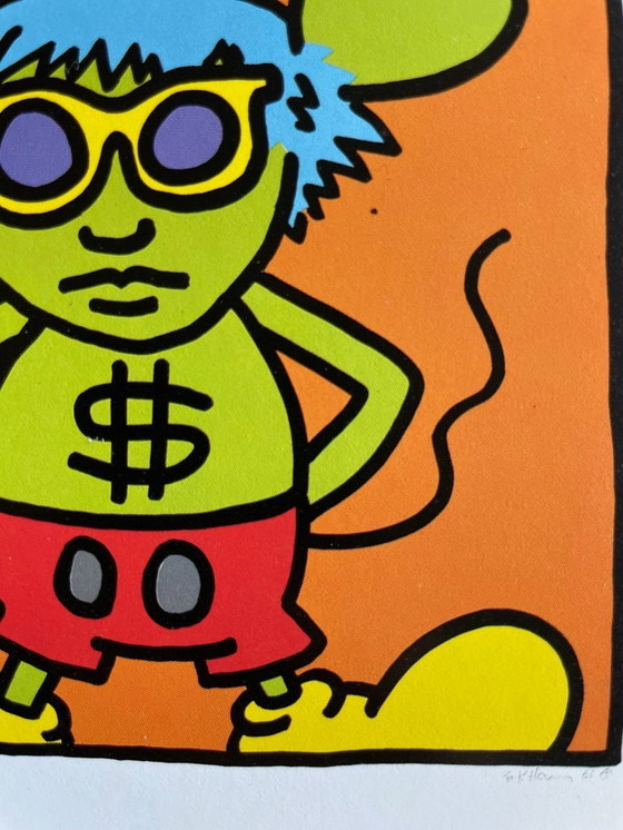 Image 1 of Keith Haring (1958-1990), Courtnesy George Mulder, Nueva York, conjunto de 4 postales litografías offset, impresas en 