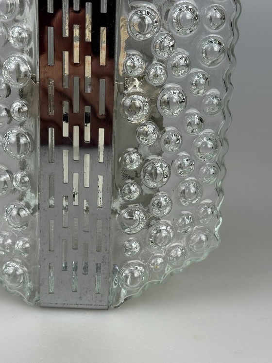 Image 1 of 60s 70s Bubble Wall Lamp Chrome & Glass Space Age by Hustadt Leuchten