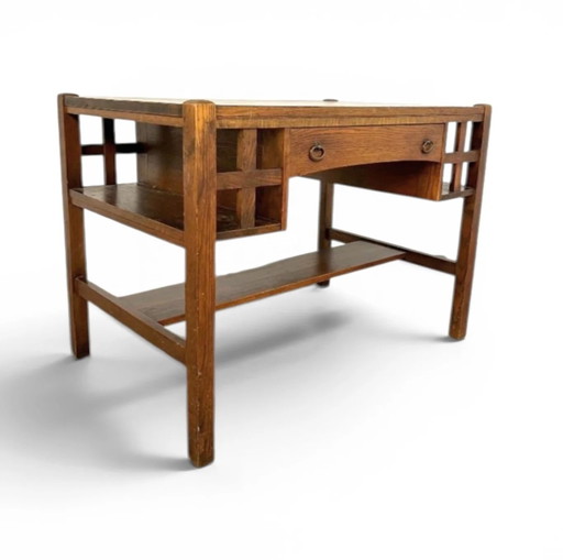 Vroeg 20e-eeuws eiken Arts and Crafts bureau van Bourn - Hadley USA / jaren 20 / USA / Stickley Brothers