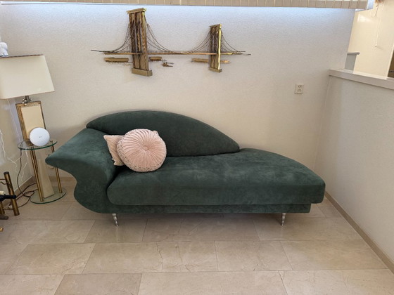 Chaise longue verde scuro Deve andare via velocemente – Montel, Metallo, Tessile (photo 5 of 5)