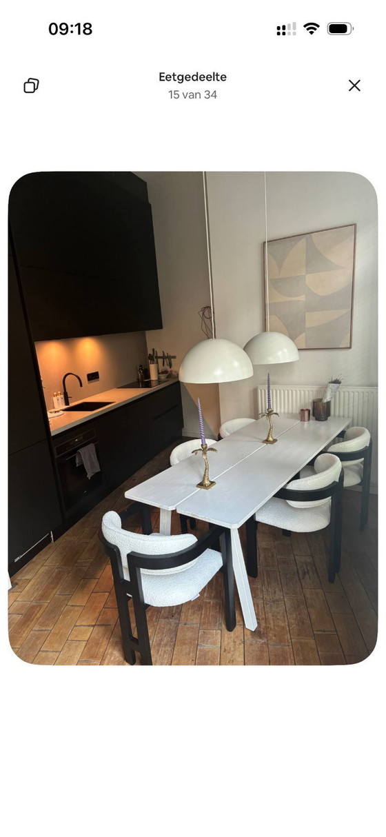 Image 1 of 6 sillas de comedor de lujo Bergamo | Bouclé | Juego de 6 | 700 €