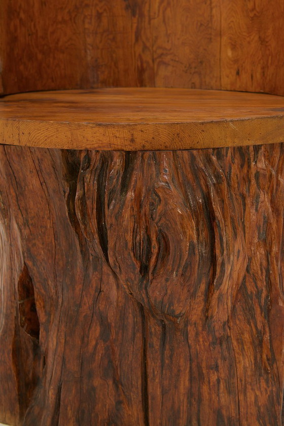 Image 1 of Sedia primitiva in ceppo