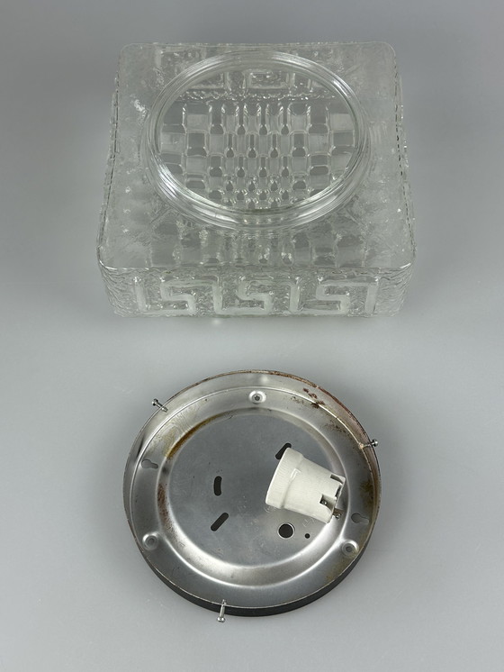 Image 1 of 60s 70s Lámpara Plafoniere Flush Mount Vidrio Diseño Alemán