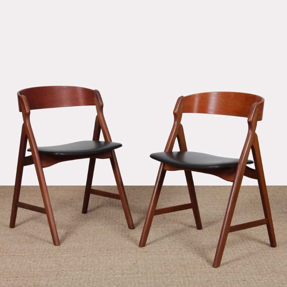 Image 1 of Pair of chairs by Henning Kjaernulf for Boltinge Stolefabrik, 1960