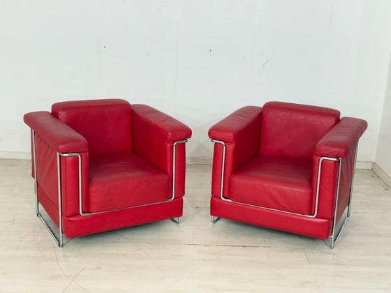 Image 1 of Prachtige Züco Carat leren fauteuil, rood