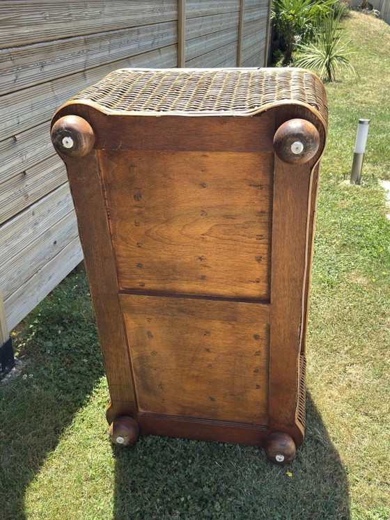 Geflochtener Rattan-Couchtisch - 1970er Jahre – Couchtische, Korbgeflecht, Vintage (photo 3 of 13)