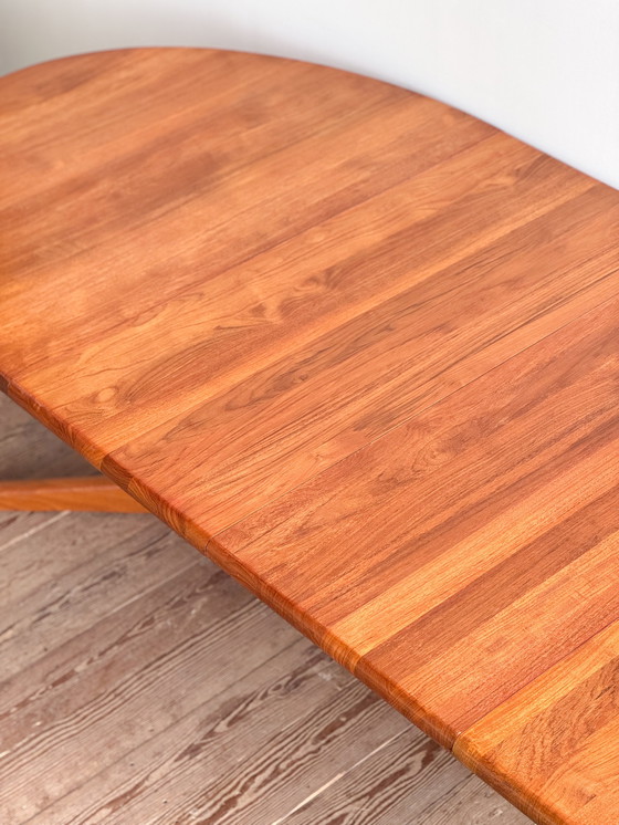 Image 1 of Large Mid Century Modern Danish Oval Dining Table in Teakwood