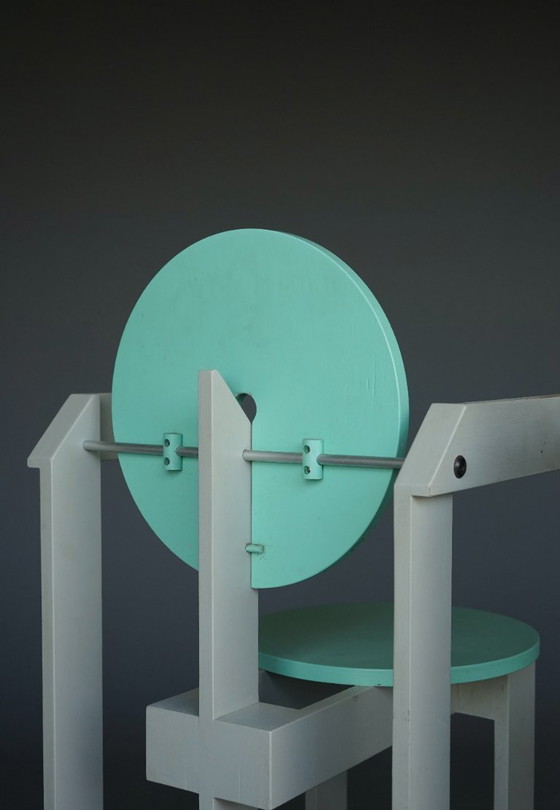 Image 1 of Rare pair of 'Plakhout' Side Chairs by Henk Lampe. 1979