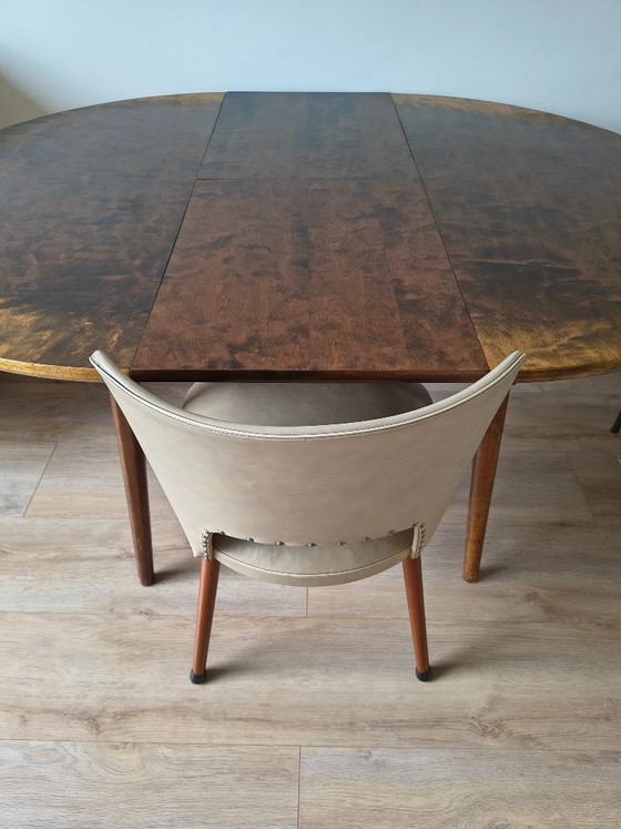 Tavolo da Pranzo Rotondo Allungabile – Mid Century anni '50-'60 – Tavoli da pranzo, Legno (photo 3 of 11)