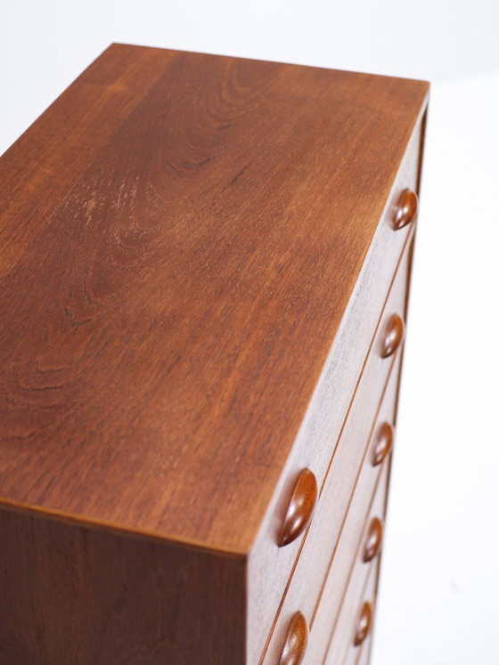 Image 1 of Commode haute en teck, style danois vintage des années 1960