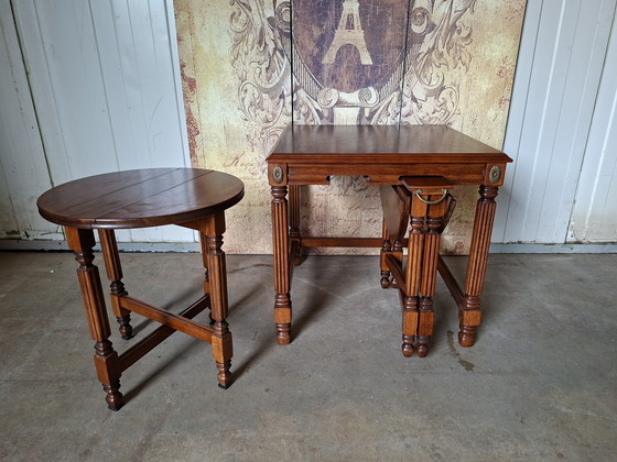 Image 1 of Classic English Side Table Set