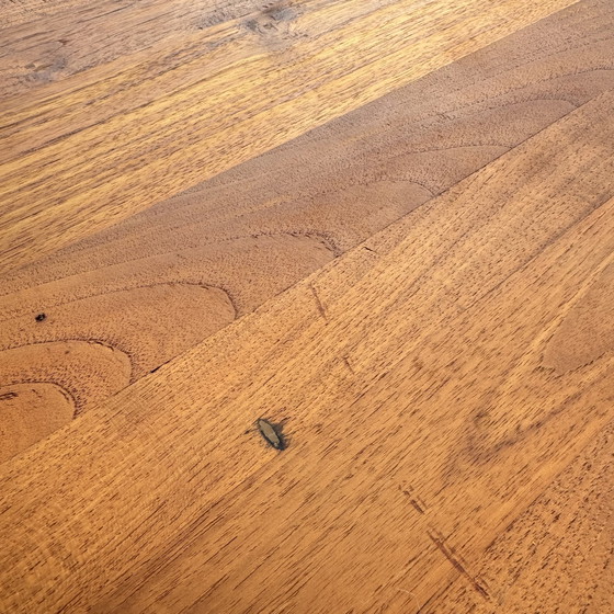 Image 1 of Vintage hardhouten side table - verrijdbaar