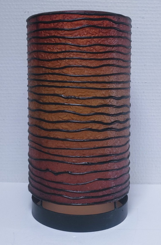 Image 1 of Lampe Harz Metall Zylinder 90er Jahre