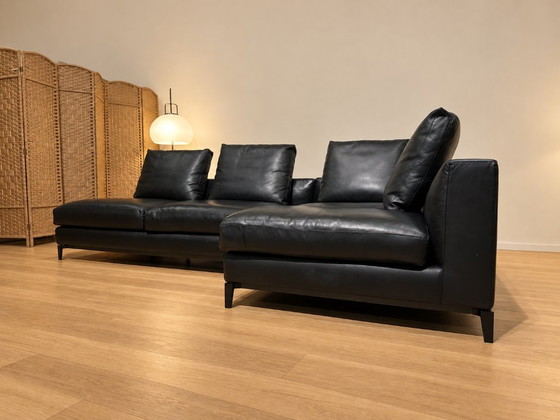 As good as new Minotti Andersen Corner sofa + WARRANTY, Leather, Metal, Black (photo 4 of 12)