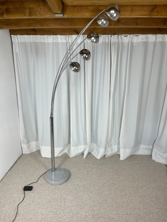 Image 1 of Arc floor lamp with tree-shaped base and 5 lights, AGEMOB, 2000s, MCM style