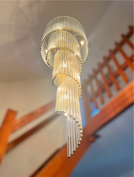 Spectacular and very rare Palme Chandelier