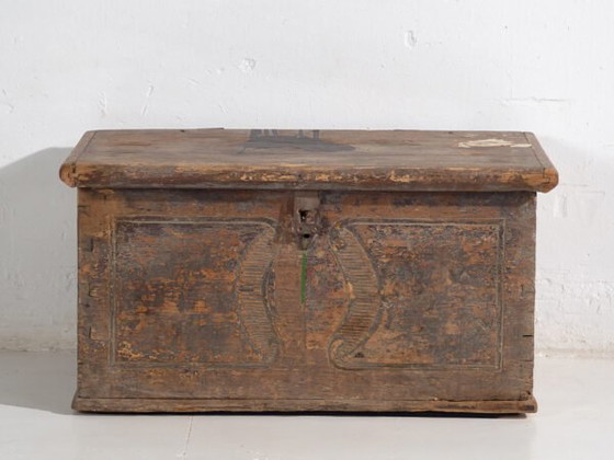 Coffre ancien en bois massif (Année 1830) #34 – Armoires de rangement, Rustic (photo 18 of 40)