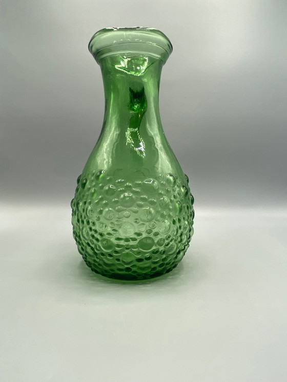 Vintage groene bubbelglazen kan – jaren 60-70 – Glazen & Karaffen, Glass (photo 2 of 7)
