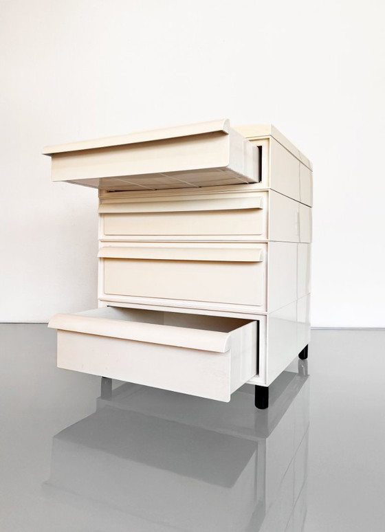 Image 1 of Cassettiera modulare vintage Kartell Simon Fussel Modulaire 4602 in ABS color crema.
