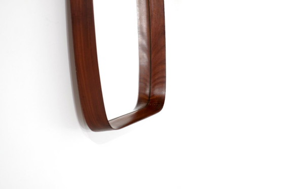 Image 1 of Vintage rechthoekige houten spiegel, Italië, jaren 60.