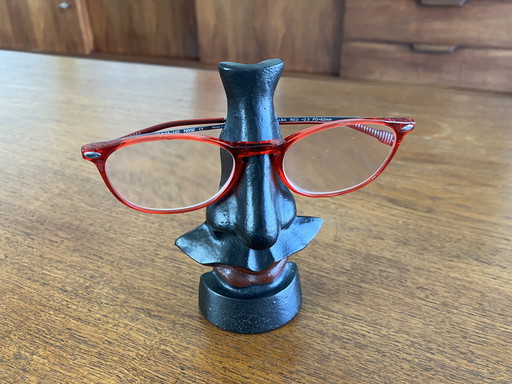 porte-lunettes en fonte noire 🇪🇸 Salvador Dali avec lèvres rouges