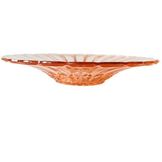 Image 1 of Fruttiera Art Déco, ciotola in vetro rosa Rosaline, anni '30