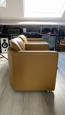 Set van twee Leolux Fiabo lederen fauteuils 