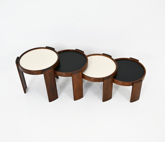 Image 1 of Mesas nido modelo 780 de Gianfranco Frattini para Cassina, década de 1960, juego de 4