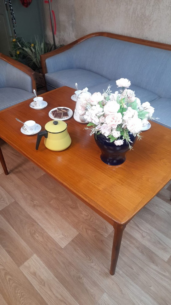 Vintage Scandinavian Teak Coffee Table String-Seffle, Sweden – Metal, Wood (photo 7 of 8)