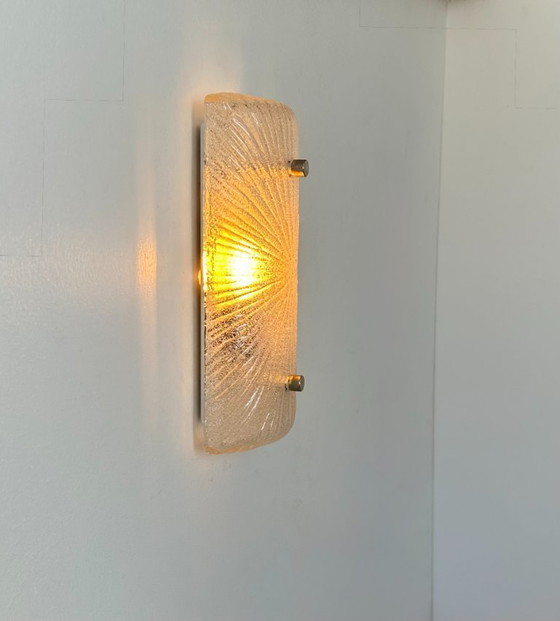 Image 1 of Applique vintage, verre de murano et laiton, Italie 1970