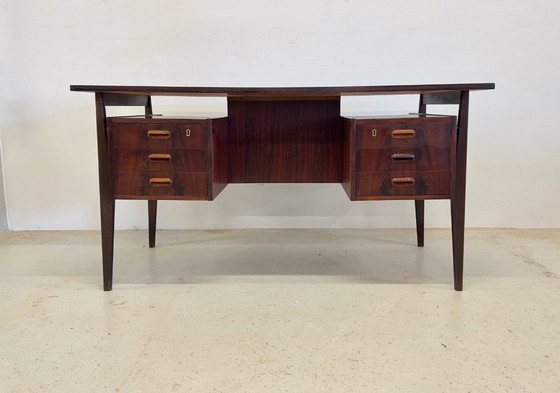 Image 1 of Rosewood Desk By Gunnar Nielsen For Tibergaard, 1960s.