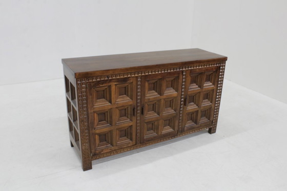 Image 1 of Vintage Spanish Brutalist Sideboard Dresser