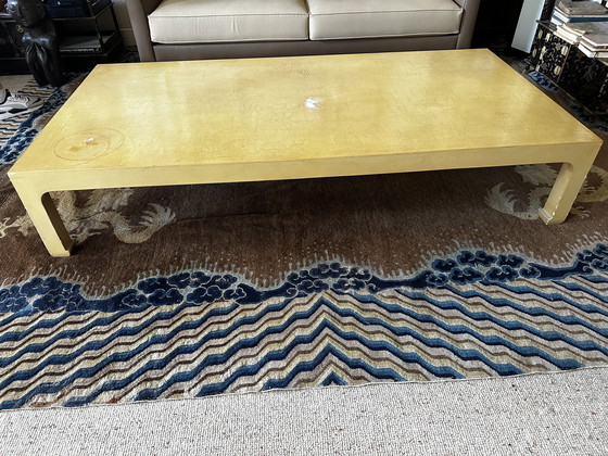 Image 1 of Tavolino da caffè in stile Ming con finitura laccata craquelé - Loo Paris (circa 1970)