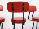 Set van 4 vintage barkrukken | Smeedijzer | Brutalist 