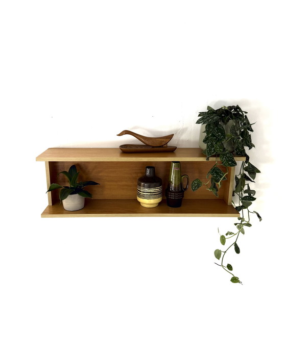 Image 1 of Étagère murale vintage en bois de hêtre, années 60