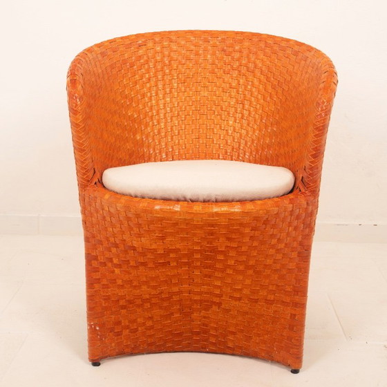 Sillón de ratán trenzado naranja, Bonacina, Sillones, Cuero, Modern (foto 8 de 15)