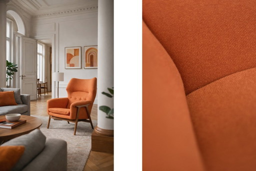 Poltrona Wing Master vintage in olmo di metà secolo di Thorbjörn Afdal per Bruksbo, anni '60