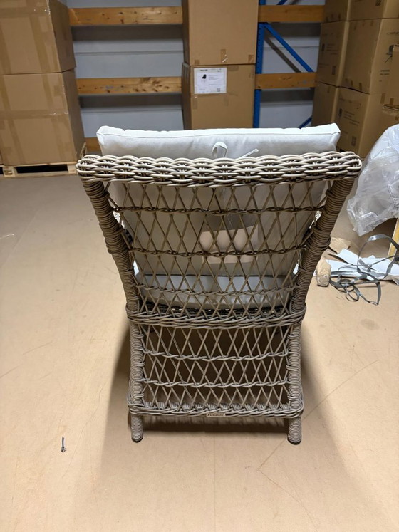 Image 1 of Grey sisal armchairs, 6 pieces