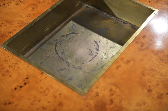 Image 1 of Atemberaubender Alveo-Couchtisch aus Maserholz – zugeschrieben an Willy Rizzo – Mario Sabot Italy