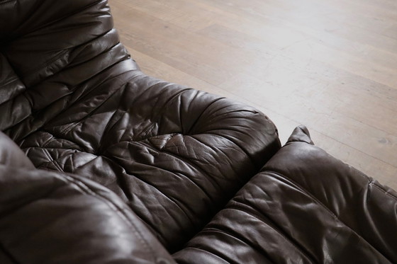 Image 1 of Original Ligne Roset Togo sofa en cuir par Michel Ducaroy, 1970