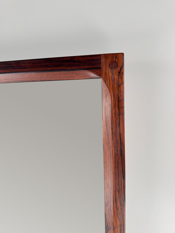 Image 1 of Miroir XXL en palissandre Kai Kristiansen pour Aksel Kjersgaard – Élégance moderne danoise