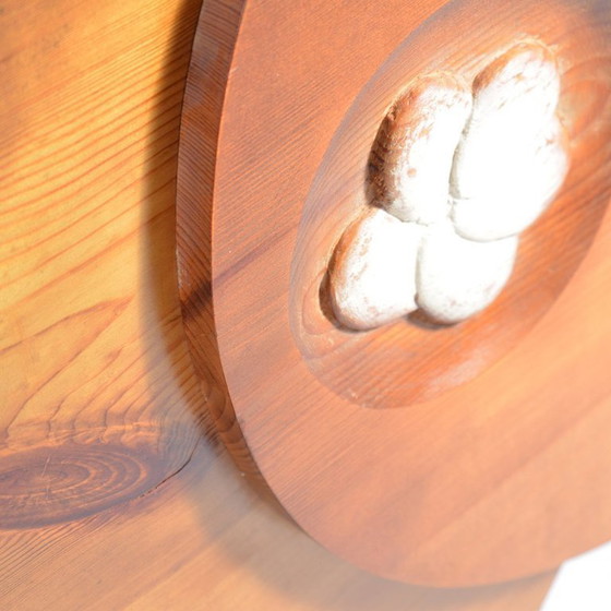 Image 1 of “Nest” – Monumental Hand Carved Oak Wall Sculpture By Alojz Petráš, 1979