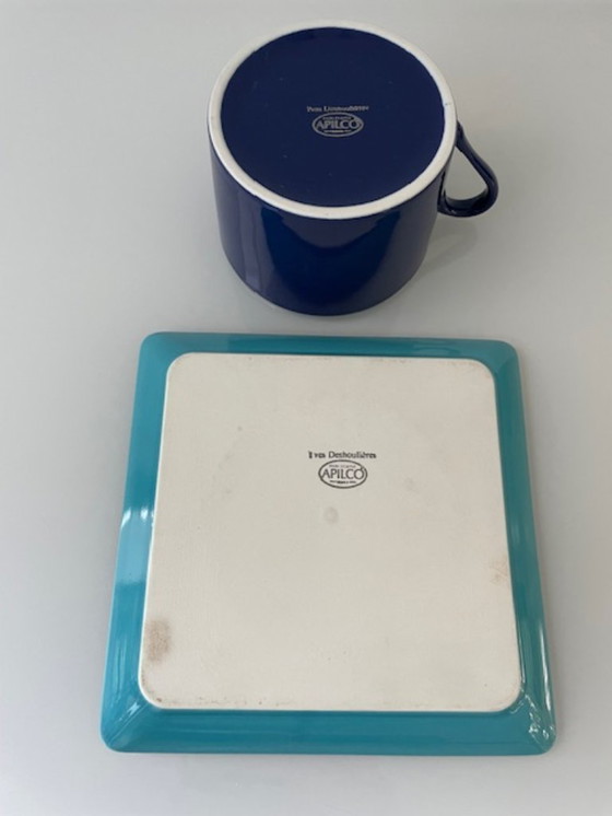 Image 1 of Yves Deshoulières Apilco Limoges kop en schotels – set van 2