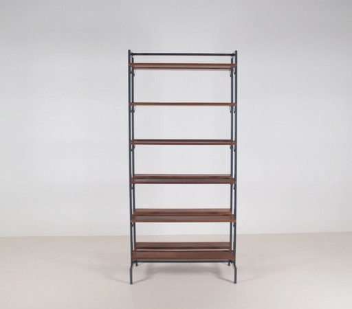 Vrijstaand vintage boekenrek ontworpen door Olof Pira voor Planmöbel, jaren '60 – wandrek, Wood (photo 2 of 8)