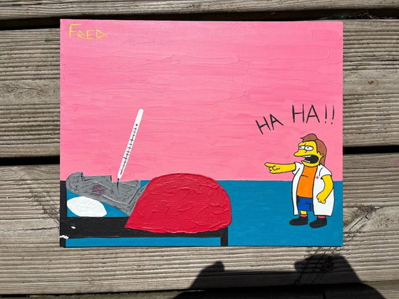 Image 1 of Acrylique sur carton entoilé.  Format 24x30cm. 