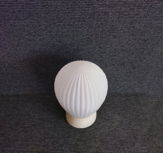 Image 1 of Ceiling Lamps - Ribbed Frosted Glass - Vintage