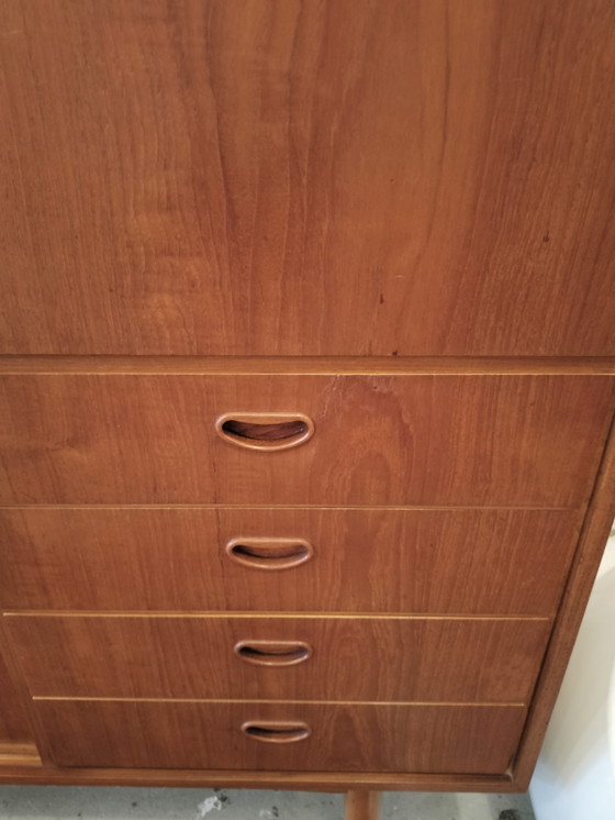 Image 1 of Credenza alta vintage in teak degli anni '60