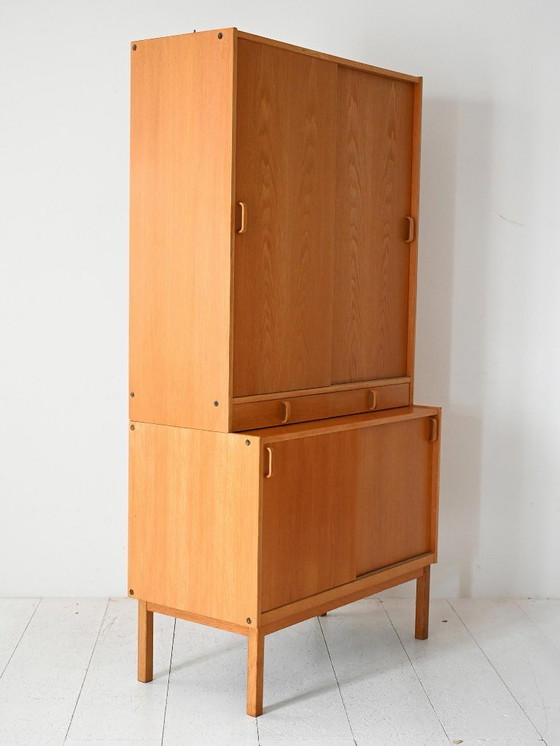 Image 1 of Vintage Scandinavian oak bookcase by Bodafors