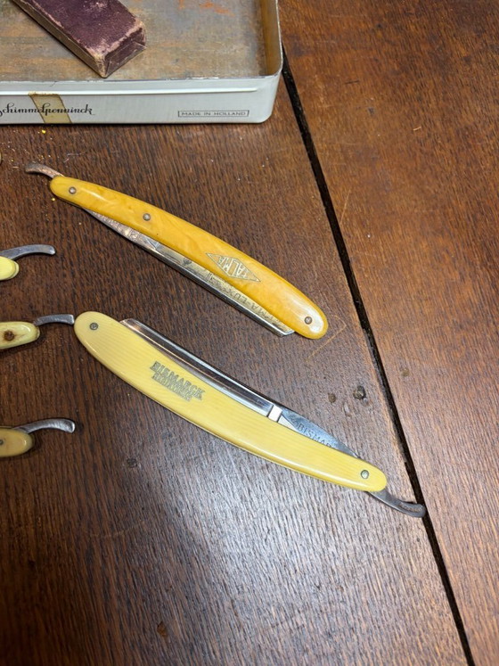 Image 1 of Lot de rasoirs anciens ouverts (6x) comprenant Bismarck Solingen et Talma-Luxe